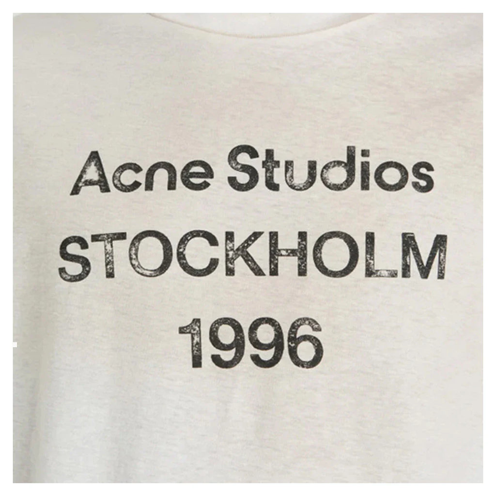 Acne Studios Stockholm Logo T-Shirt Relaxed Fit White